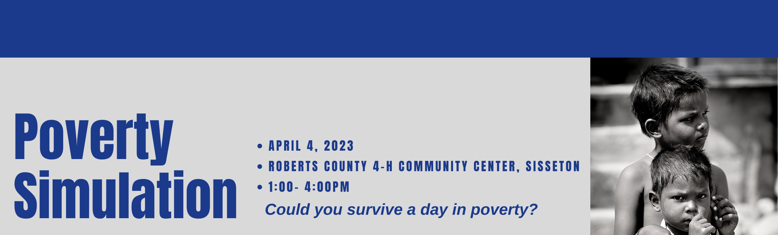 Poverty Simulation coming up.